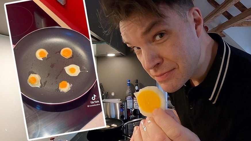 TikTok Challenge #Frozen Eggs: Mini fried eggs made from frozen eggs