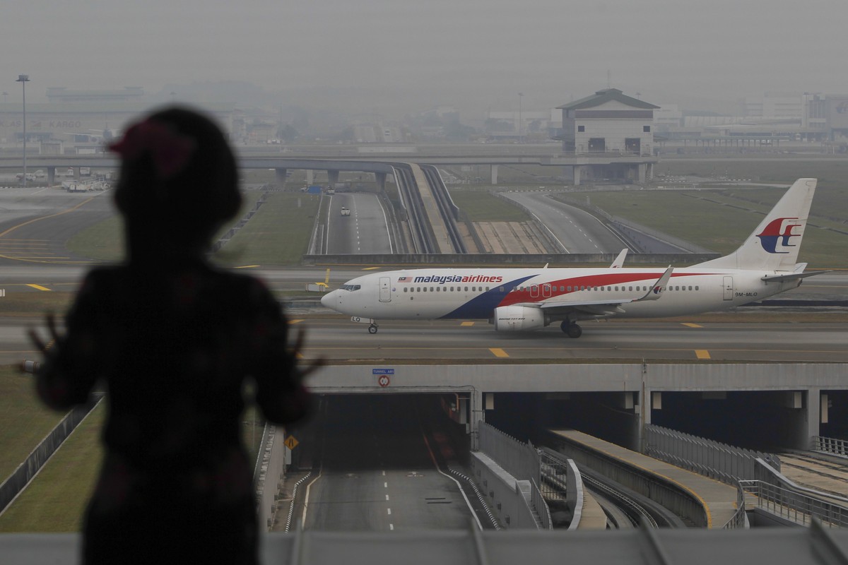 Eine Maschine von Malaysia Airlines kurz vor dem Start.&nbsp;