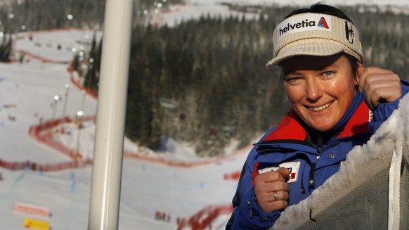Switzerland&#039;s Sylviane Berthod is seen during the World Alpine Ski Championships in Are, Sweden, Thursday, February 8, 2007. (KEYSTONE/Alessandro Della Bella)