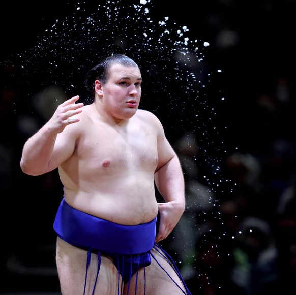 Aonishiki, APRIL 26, 2025 - Sumo : Yokohama Arena Sumo Tournament at Yokohama Arena, Kanagawa, Japan. Noxthirdxpartyxsales PUBLICATIONxNOTxINxJPN 288752904