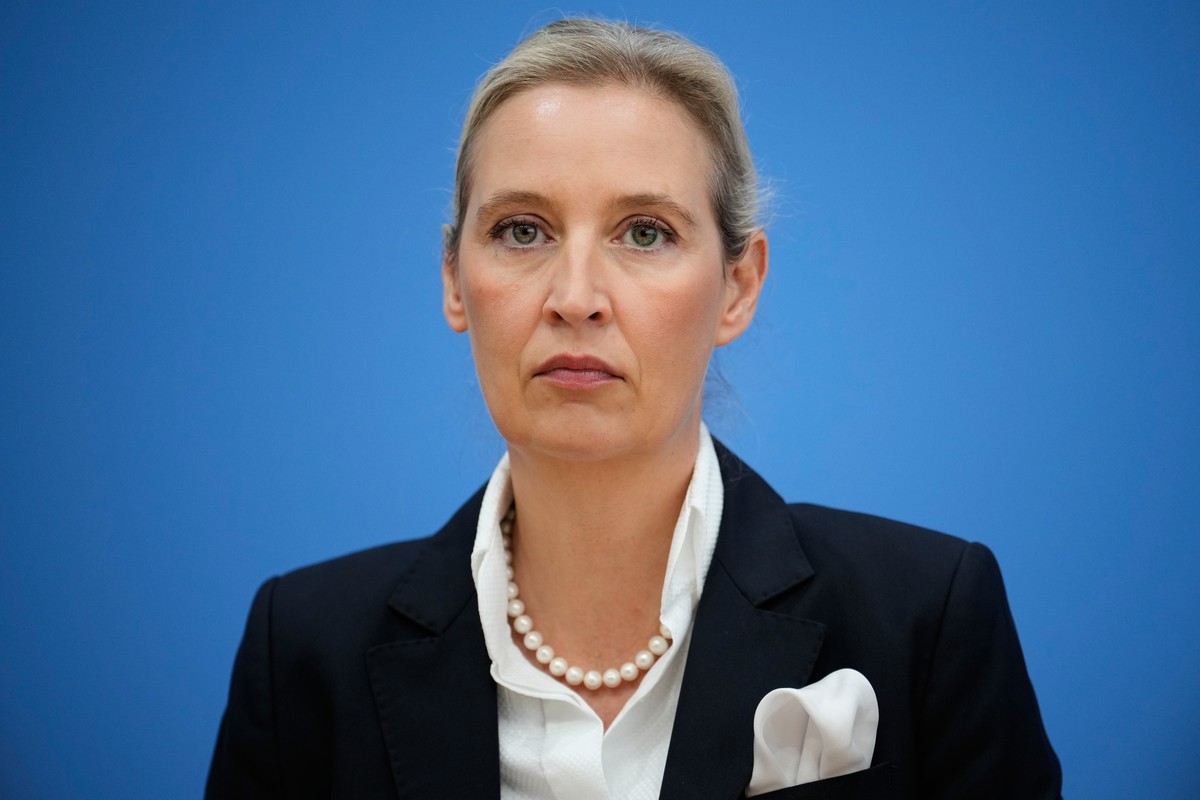 AfD party leader Alice Weidel watches the media during a press conference of the "Alternative for Germany" (AfD) in Berlin, Germany, after yesterday's two state elections in Berlin and  ...