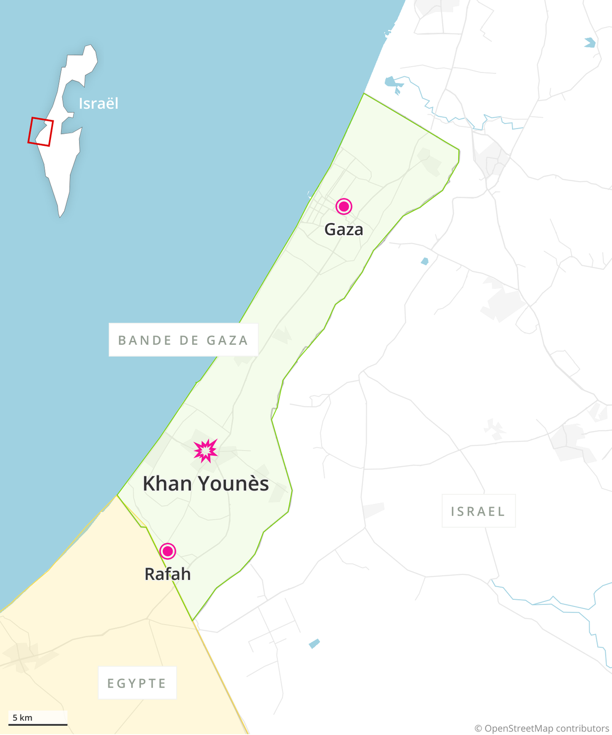 Khan Younès dans la bande de Gaza.