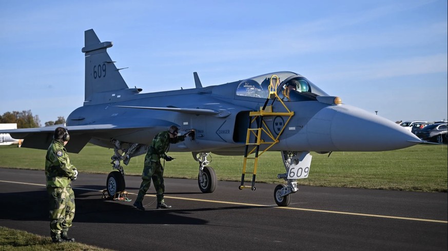 Der schwedische Gripen-Kampfjet zählt zu den modernsten der Welt.
IMAGO/Björn Larsson Rosvall/TT