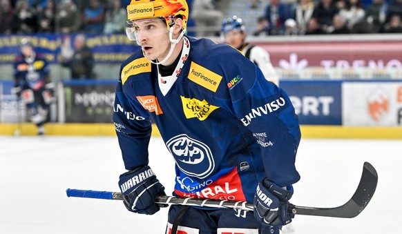 PostFinance Top Scorer Dominik Kubalik (HCAP) disappointed after the loss, during the play-in game of National League Swiss Championship 2024/25 between HC Ambri Piotta and EHC Kloten at the ice stadi ...