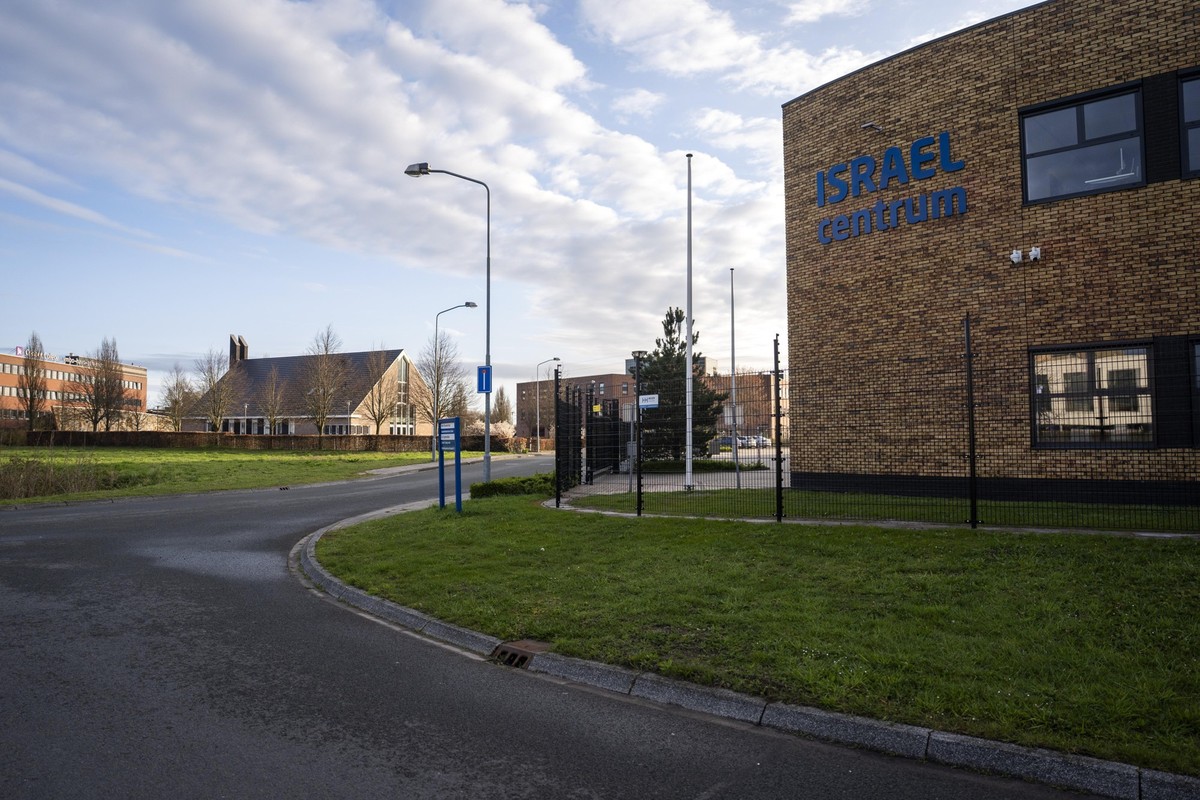 epa12868516 The Israel Center on Henri Nouwenstraat street in Nijkerk, Netherlands, 04 April 2026. An explosion has taken place at the premises of the organization Christians for Israel late 03 April. ...