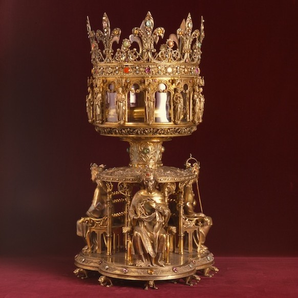 Schrein der Dornenkrone, Kirchenschatz, Notre Dame
http://www.notredamedeparis.fr/visites-2/le-tresor/chasse-de-la-sainte-couronne-depines-dessinee-par-viollet-le-duc/