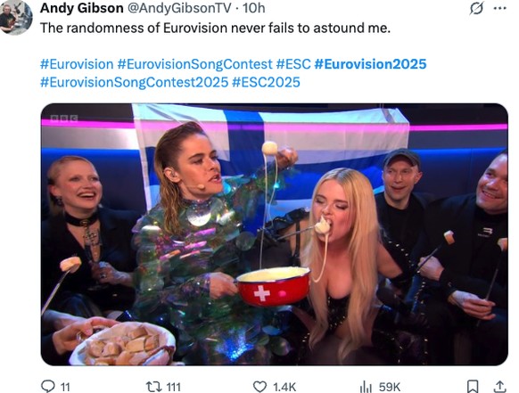 eurovision 2. halbfinale 2025 hazel brugger