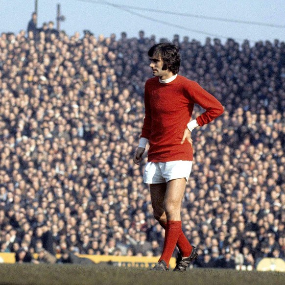 Aug. 3, 1969 photo of Manchester United and Northern Ireland soccer legend George Best. Best, the dazzling soccer icon of the 1960s and 70s who reveled in a hard-drinking playboy lifestyle, died Frida ...