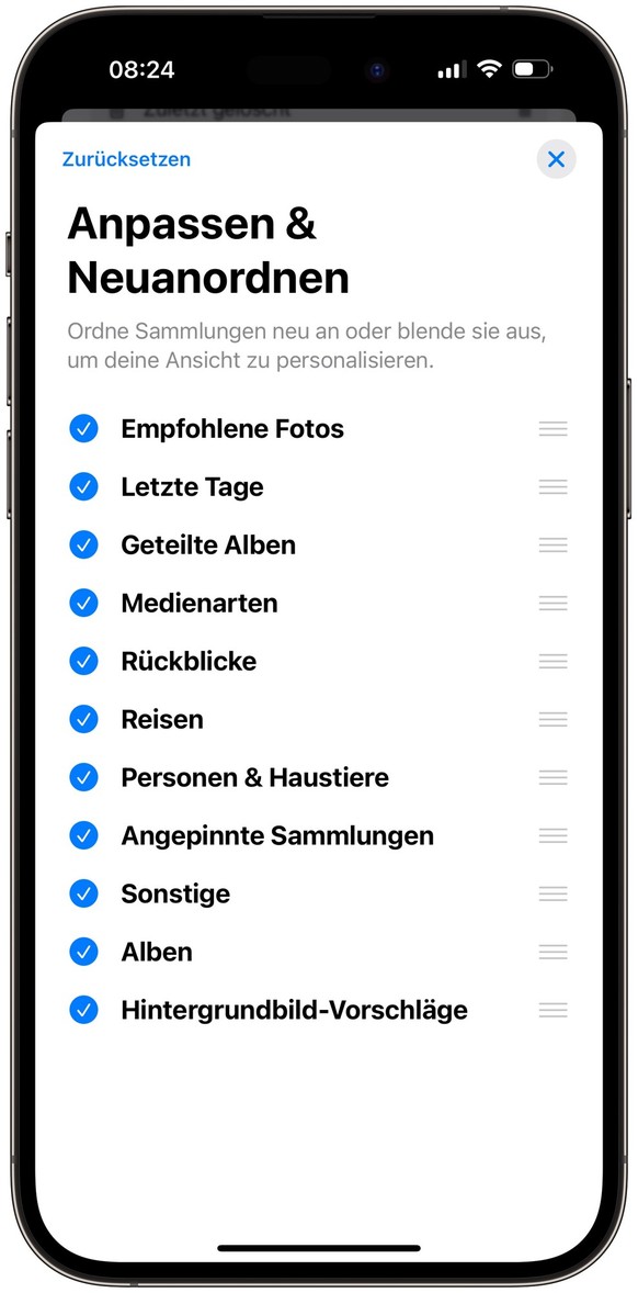 iOS 18, Fotos-App fürs iPhone.