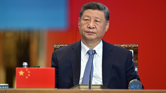 epa12181278 A handout picture made available by Kazakhstan&#039;s Presidential Press Office shows Chinese President Xi Jinping during the &#039;Central Asia - China&#039; summit in Astana, Kazakhstan, ...