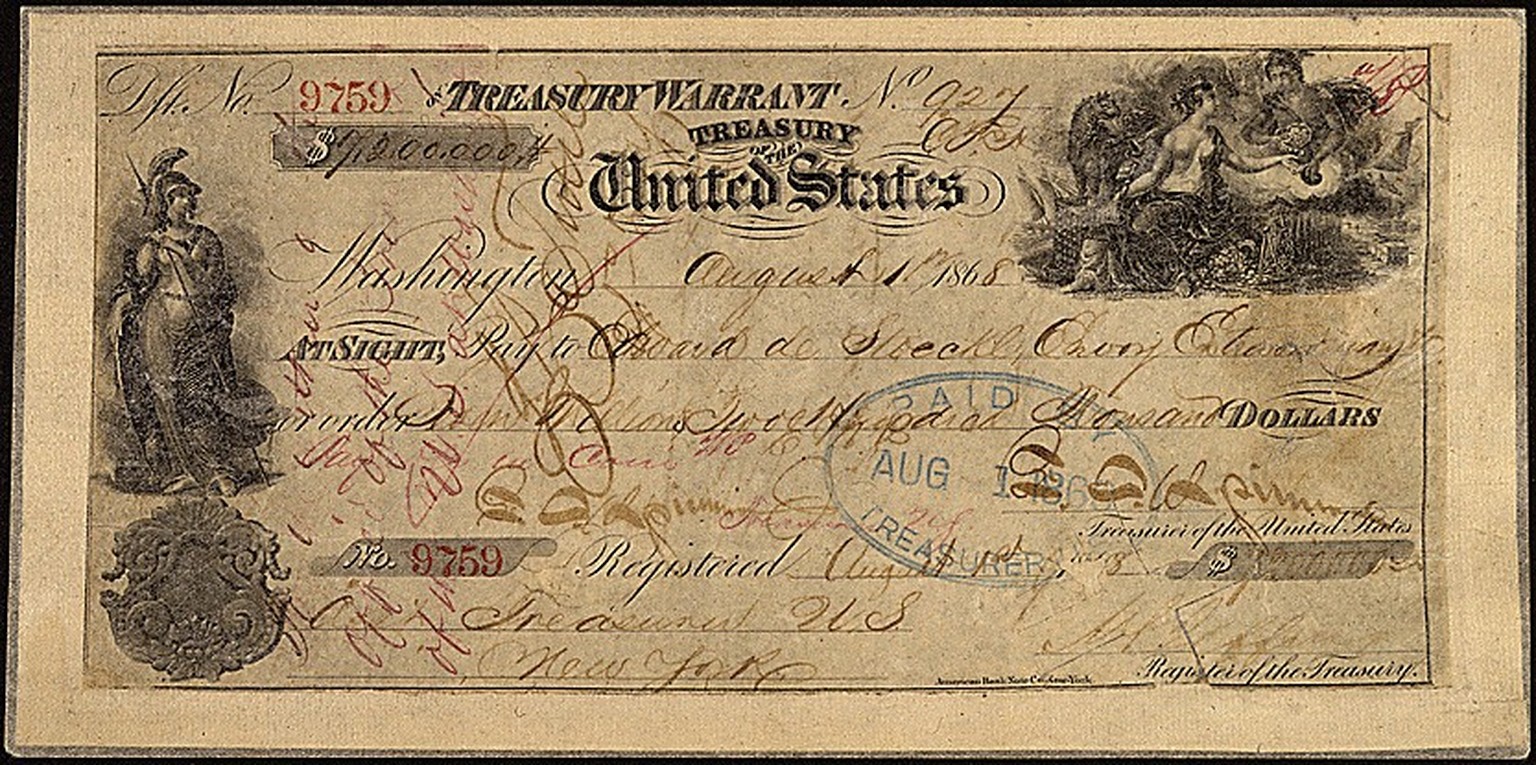 Treasury Warrant for the Purchase of Alaska.