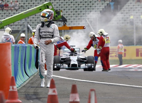 Im Qualifying für den GP von Ungarn muss Lewis Hamilton seinen Wagen stehen lassen.