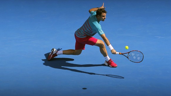 Tennis - Australian Open - Melbourne Park, Melbourne, Australia - 20/1/17 Switzerland&#039;s Stan Wawrinka hits a shot during his Men&#039;s singles third round match against Serbia&#039;s Viktor Troi ...