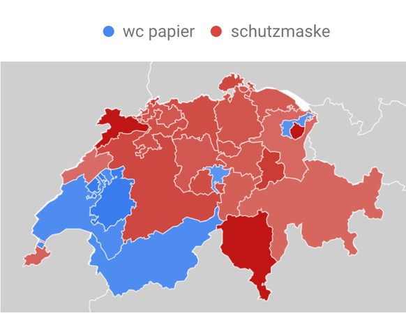 Wie googelt die Schweiz nach dem Coronavirus?