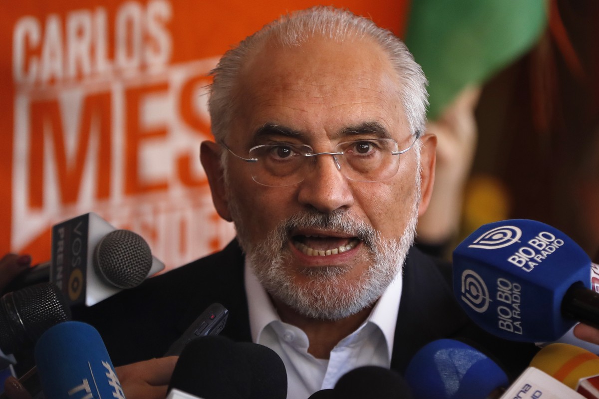 Bolivia's opposition presidential candidate Carlos Mesa talks during a press conference at a hotel in La Paz, Bolivia, Monday, Oct. 21, 2019. Mesa denounced irregularities in Sunday's electi ...