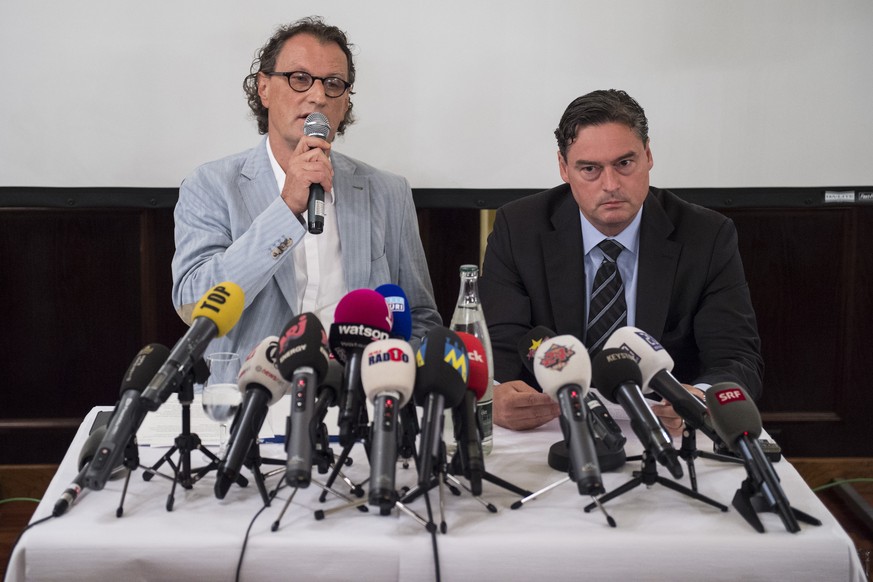 Geri Müller anlässlich der Medienkonferenz vom 19. August.