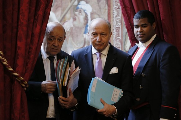 Laurent Fabius, Aussenminister von Frankreich (Mitte).&nbsp;