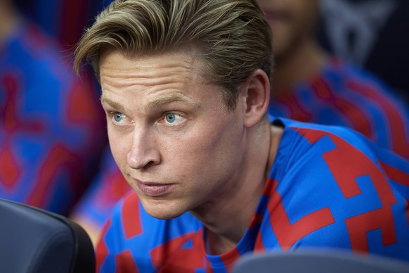 FC Barcelona, Barca v Pumas UNAM - Joan Gamper Trophy Frenkie de Jong of Barcelona sitting on the bench prior the Joan Gamper Trophy, friendly presentation match between FC Barcelona and Pumas UNAM at ...