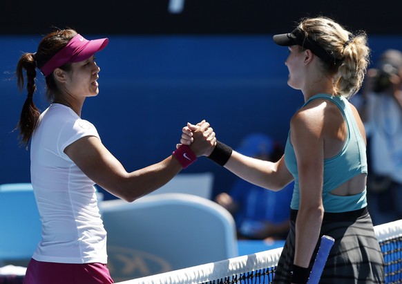 Handshake: Eugenie Bouchard gratuliert Na Li zum Einzug in den Final.