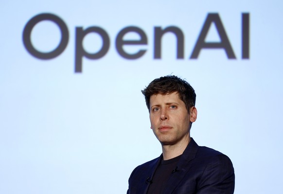 epa11872436 OpenAI CEO Sam Altman attends a talk session with SoftBank Group Corp. chairman and CEO during the event &#039;Transforming Business through AI&#039; in Tokyo, Japan, 03 February 2025. Sof ...