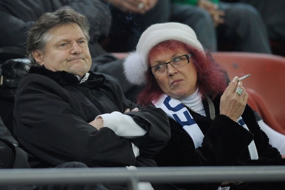 24.Nov.2012; Zuerich; Fussball Super League - FC Zuerich - Servette; Ancillo Canepa (L) und Heliane Canepa (Andreas Meier/freshfocus)