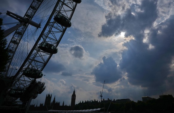 Clouds are seen at the London Eye and Houses of Parliament a day after the UK 2026 local elections in London, Friday, May 8, 2026.(AP Photo/Alastair Grant)
Britain Elections
