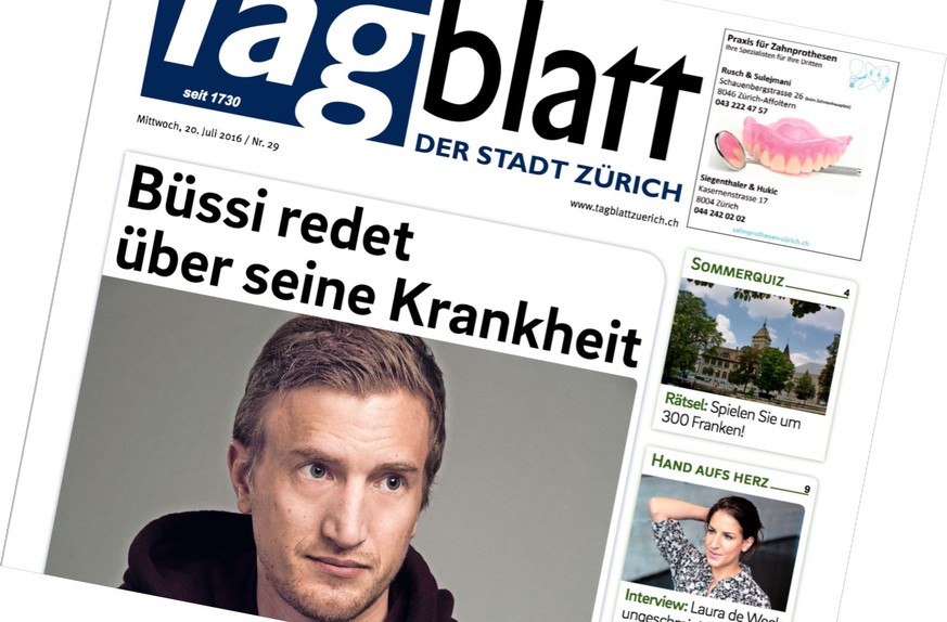 Der Stein des Anstosses: Das aktuelle Titelbild des «Tagblatt».