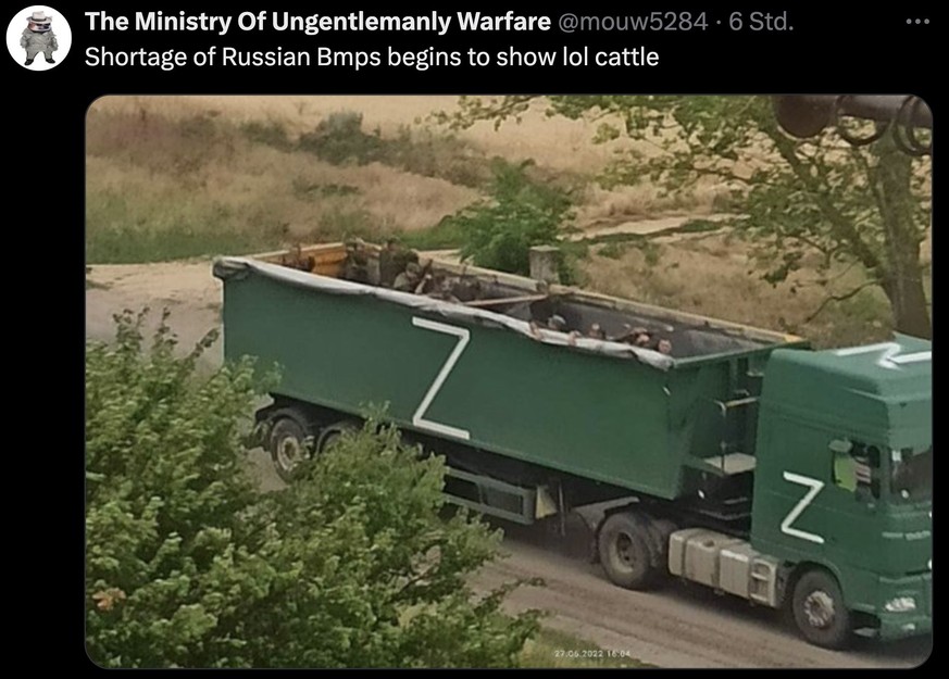 Desolater Zustand der russischen Armee