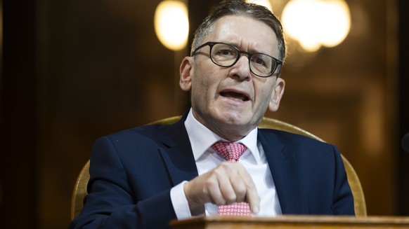 Pirmin Bischof, Mitte-SO, spricht waehrend der Wintersession der Eidgenoessischen Raete, am Mittwoch, 6. Dezember 2023, im Staenderat in Bern. (KEYSTONE/Peter Klaunzer)