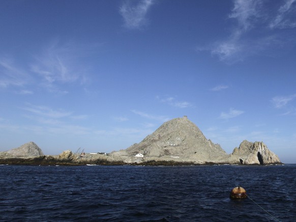 FILE - Southeast Farallon Island at the Farallon National Wildlife Refuge is shown against a blue sky on Oct. 13, 2011, near San Francisco. The California Coastal Commission approved a plan Thursday,  ...