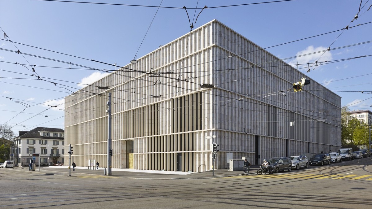 Der Kunsthaus Zuerich Chipperfield-Erweiterungsbau am Heimplatz, fotografiert am 10. Mai 2021 in Zuerich. Zusammen mit dem heutigen Gebaeude, dem Moser-Bau, entsteht zusammen mit dem neuen Chipperfiel ...