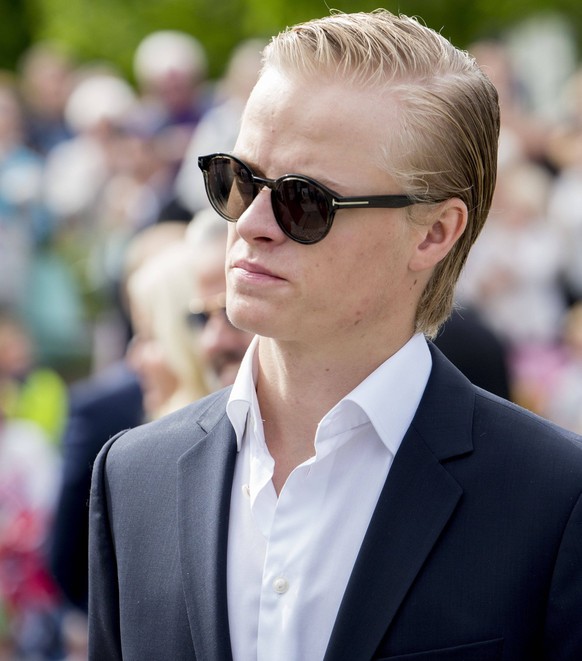 Marius Borg Hoiby - La famille royale de Norvège lors du jubilé de 25 ans de règne du roi Harald de Norvège à Trondheim, le 23 juin 2016. King Harald celebrates his 25 year jubilee as King of Norway a ...