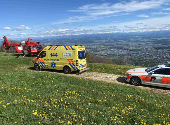 Rettungskräfte auf dem Weissenstein.