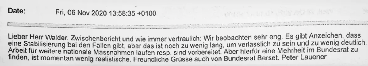 E-mail Peter Lauener - Marc Walder