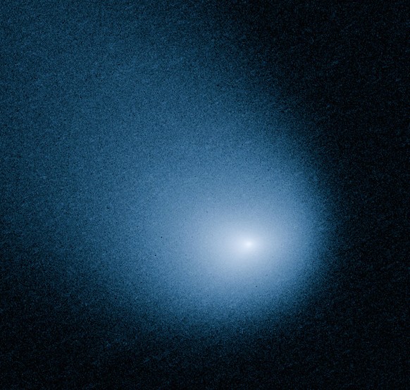 So präsentiert sich der Koment Siding Spring vom Hupple-Teleskop aus (Foto vom 27. März 2014)