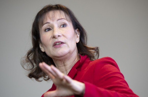 Suzanne Thoma, CEO BKW, spricht waehrend einer BKW-Medienkonferenz ueber die Einstellung des Leistungsbetriebs im Kernkraftwerk Muehleberg, am Mittwoch, 12. Dezember 2018 im BKW Hauptsitz in Bern. Kon ...