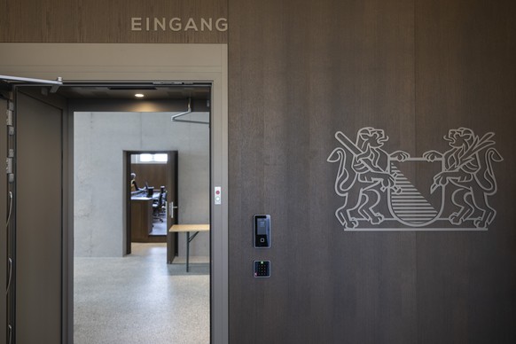 Der dreigeschossige Neubau des Bezirksgerichts Meilen mit zusaetzlichem Platzbedarf, verbessert Gerichtssaelen und erhoehten Sicherheitsanforderungen, aufgenommen am Donnerstag, 29. Februar 2024 in Zu ...