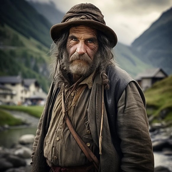 KI Midjourney erstellt typische Menschen aus den Kantonen: Graubünden
