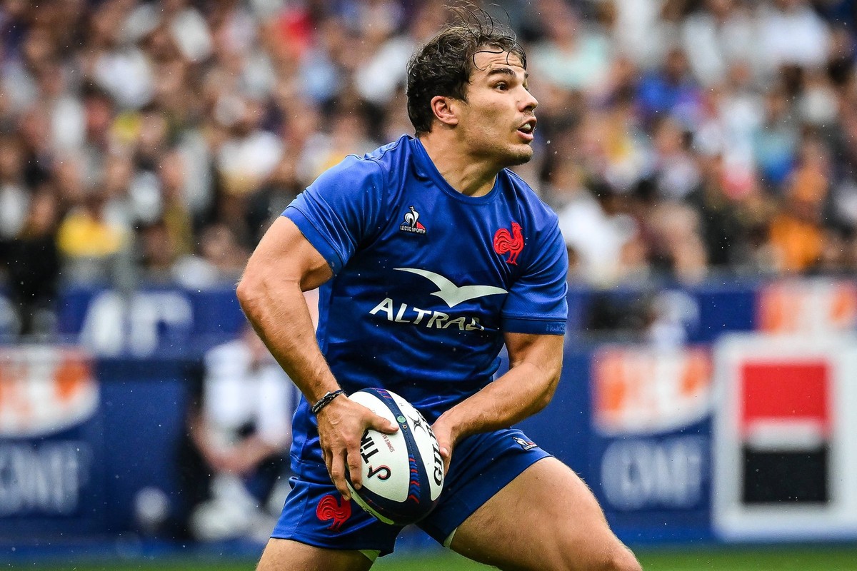 FRA: France v Australia. Rugby National teams friendly match Antoine Dupont of France during the friendly match between France and Australia played at Stade de France on August 27 in Paris, France. Co ...