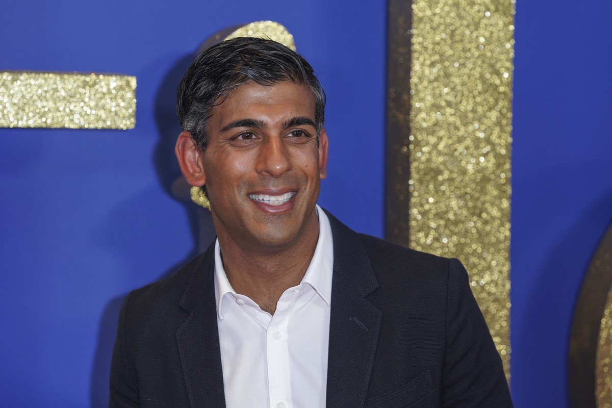 Rishi Sunak poses for photographers upon arrival for the premiere of the film 'Roald Dahl's Matilda The Musical' on the opening evening of the 2022 London Film Festival in London, Wedne ...