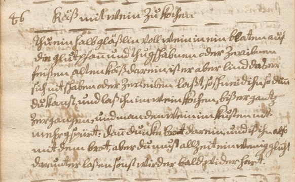 Das «Fondue» aus Anna Margaretha Gessners Kochbuch, 1699.