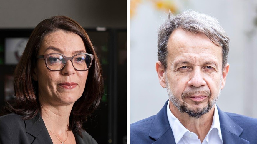 Im Fokus: SRF-Direktorin Nathalie Wappler, SRG-Generaldirektor Gilles Marchand.