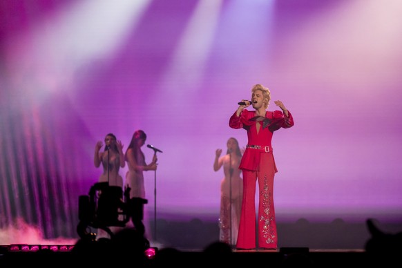 epa12094928 Ukraine&#039;s Ziferblat perform the song &#039;Bird Of Pray&#039; during the dress rehearsal and preview show of the first semi-final of the 69th Eurovision Song Contest (ESC) in Basel, S ...