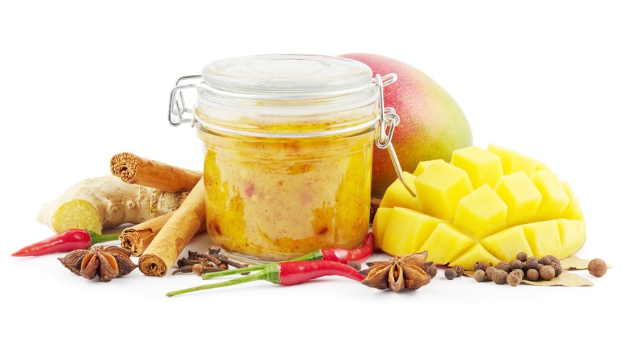 mango chutney zutaten chili ingwer zimt indien pickle food essen kochen