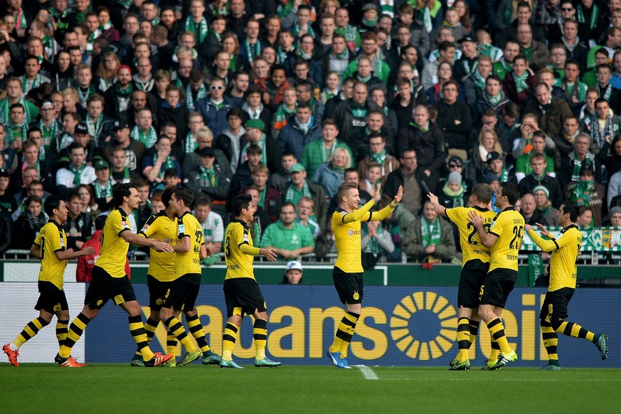 Konsternierte Heimfans, jubelnde Gäste: Borussia Dortmund entführt drei Punkte aus Bremen.