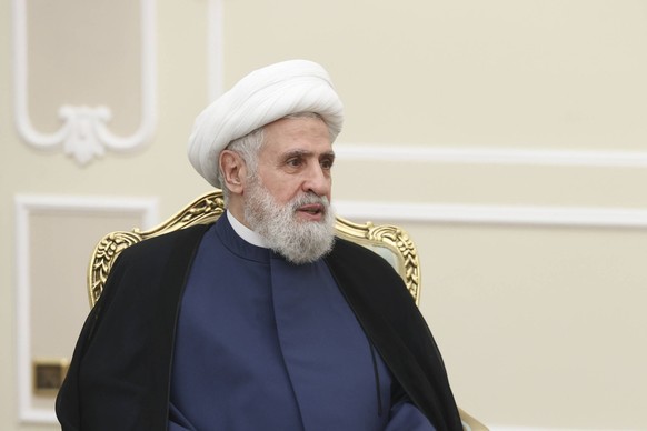 July 29, 2024, Tehran, Iran: Iran s new President unseen meets Hezbollah deputy leader NAIM QASSEM in Tehran. Tehran Iran - ZUMAi98_ 20240729_zih_i98_002 Copyright: xIranianxPresidencyx