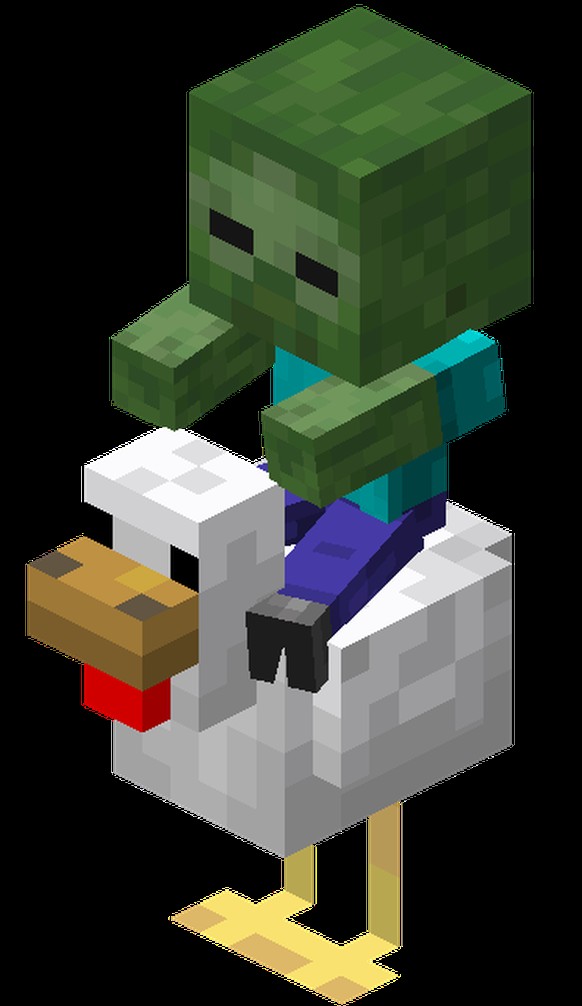 Der Chicken Jockey aus Minecraft