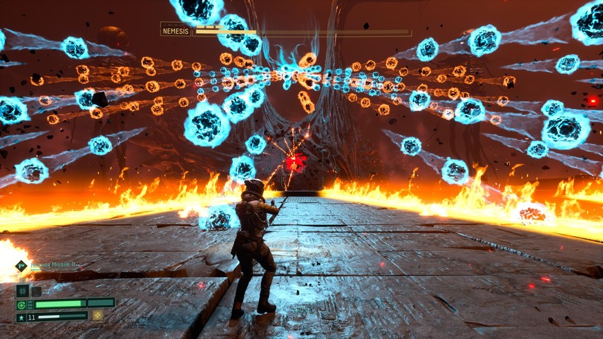 Bullet-Hell-Szene aus «Returnal». Es ist nicht jedermanns Sache.