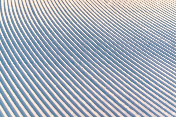 frisch präparierte Piste