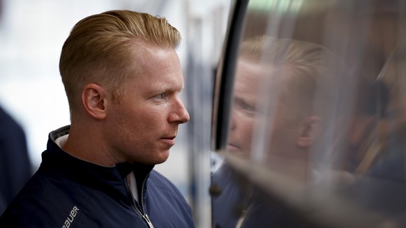 GCK Cheftrainer Michael Liniger waehrend eines Testspiels zwischen den ZSC Lions und den GCK Lions in der Kunsteisbahnhalle Oerlikon am Freitag, 6. August 2021 in Zuerich. (KEYSTONE/Christian Merz)